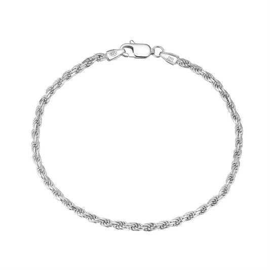 925 Sterling Silver Rope Bracelet